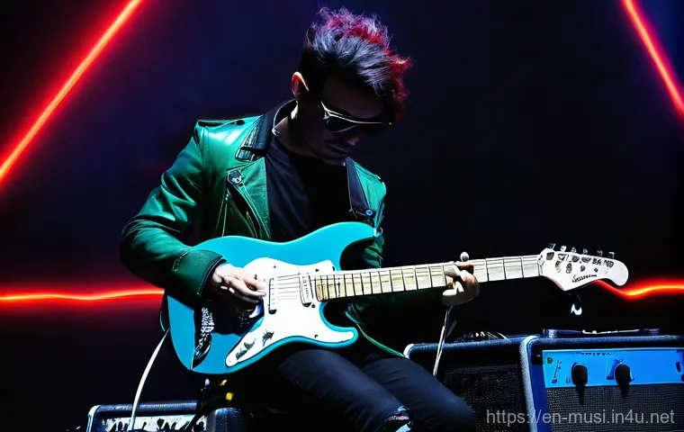 기타 고급 연주 테크닉 - Visualizing Advanced Voice Leading**

**Prompt:** A discerning musician, approximately 40-50 years o...