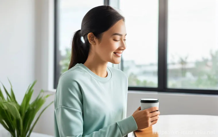 기타 브랜드별 스펙 비교 - **Prompt: A young woman in her late 20s is standing in a brightly lit, modern smart home living room...