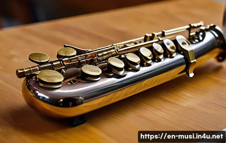 색소폰 부품 교체법 - A close-up, highly detailed image of a saxophone key mechanism focusing on worn pads: show the pads ...